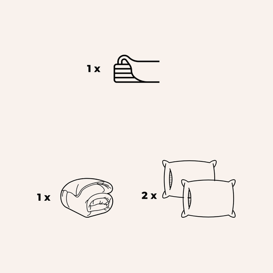 Ensemble Housse de Couette Bambou avec 2 Taies et 1 Couette, Sangle de Compression