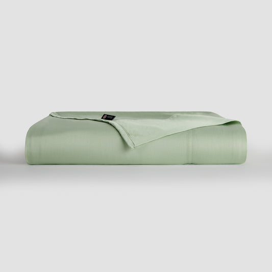 Lençol de cima Verde bambu roupa de cama by Momo Cotton – tecido de cetim 300 fios, suave, respirável e sustentável.
